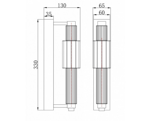 Бра Maytoni Verticale MOD308WL-L9GR3K