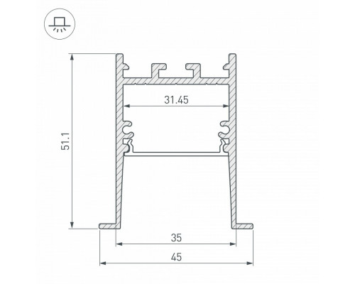 Профиль встраиваемый Arlight SL-COMFORT 031766