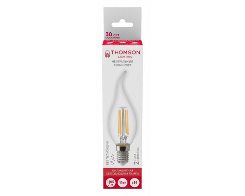 Лампа светодиодная Thomson Filament TAIL Candle E14 11Вт 4500K TH-B2080