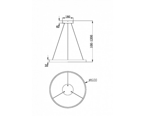 Подвесной светильник Maytoni Rim MOD058PL-L32BK