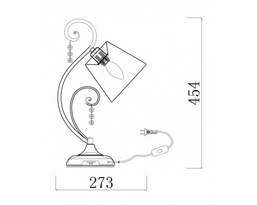 Настольная лампа декоративная Freya Lorette FR2406-TL-01-WG