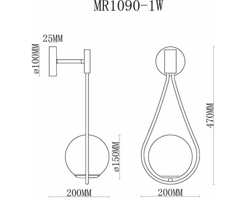 Бра MyFar Florenz MR1090-1W