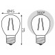 Набор ламп светодиодных Gauss Basic Filament E27 5.5Вт 2700K 1051216T