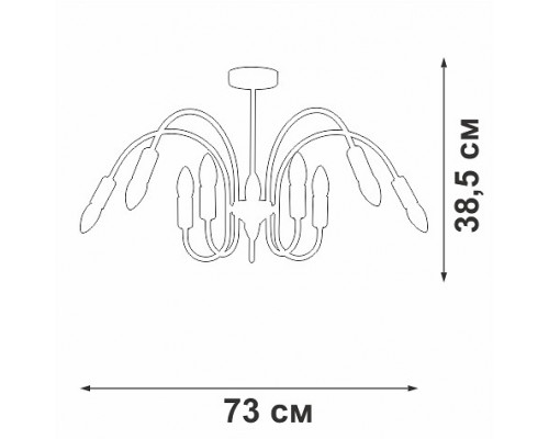 Люстра на штанге Vitaluce V3026 V3026-1/10PL