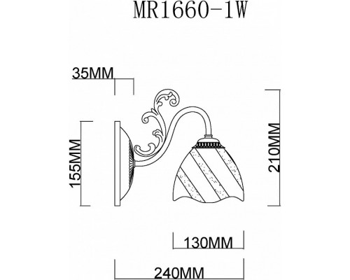 Бра MyFar Nicole MR1660-1W