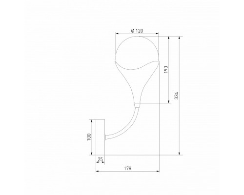 Бра Eurosvet Calyx 60169/1 никель